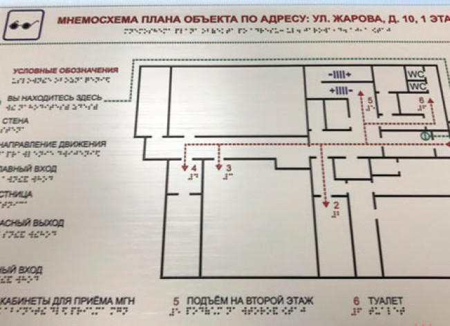 Информационно-тактильная мнемосхема противоударная 600х800